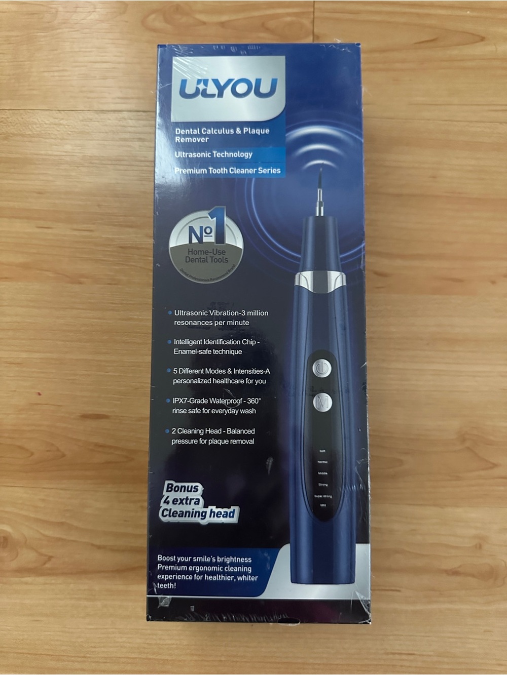 ULYOU Ultrasonic Dental Plaque Remover - Navy Blue